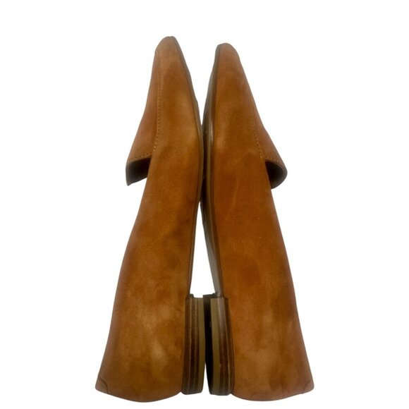 Everlane The Modern Point Flat Cognac Suede Leather Pointed Toe Loafers Size 11 - Picture 7 of 11
